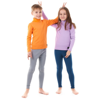 Детское термобелье DragonFly Зима высокий ворот Orange - Gray от магазина Адреналин