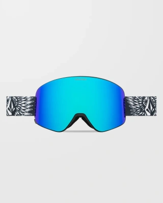 Очки горнолыжные со сменной линзой VOLCOM ODYSSEY JAMIE LYNN BLUE CHROME Lens/ YELLOW bonus lens 25 от магазина Адреналин