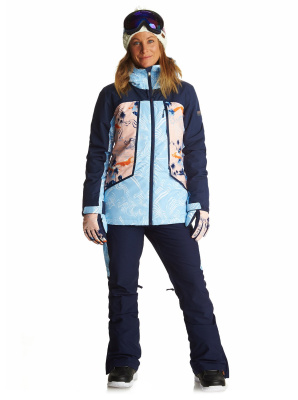 Куртка Ж ROXY WILDLIFE JK MANDARIN ORANGE_POP SNOW CRYST (3)