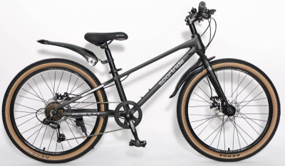 Подростковый велосипед SPORTRIDE AL 24 D (7 ск., рост OS) черный мат 2026