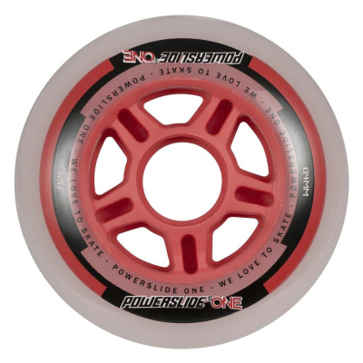 Комплект колес для роликов POWERSLIDE PS ONE Pack 84/82A, 8-pack Red/White+подшипники ABEC5+спейсер
