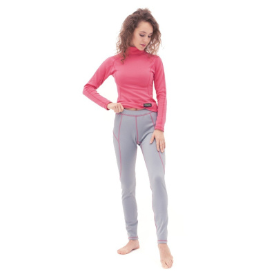 Термобелье зимнее с высоким воротом женское DragonFly Pink-Grey от магазина Адреналин