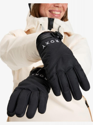 Перчатки сноубордические женские ROXY JETTY SOLID GLOVES TRUE BLACK  Перчатки сноубордические женские ROXY JETTY SOLID GLOVES TRUE BLACK