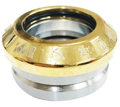 Рулевая колонка Комета для трюкового самоката Золото-Хром