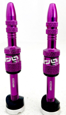 Ниппель бескамерный E Thirteen Quickfill Gen2 16-24mm 2 шт. Presta Eggplant